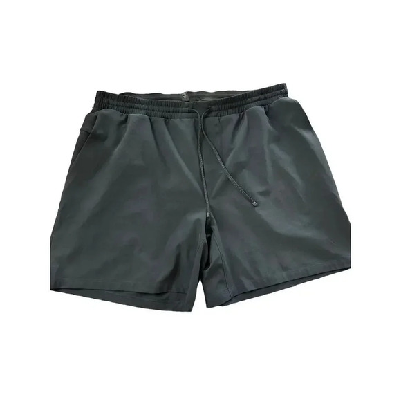 Lululemon Men's Black Graphite Grey Pique Fabric Venture Short Size XXL - Picture 1 of 7